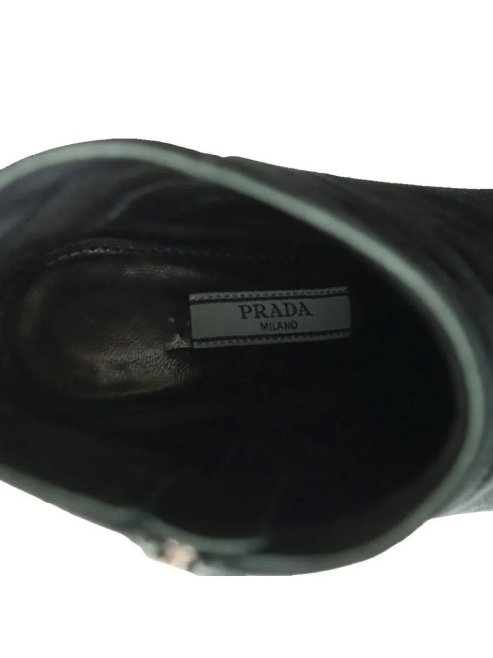 Prada Short Boots High Heel Platform Suede 36 23.0 cm Black - Picture 8 of 9